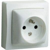 Oteo prise de courant 2 pôles + T 10 / 16A - 250V - monobloc vue 1