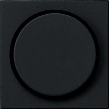 Cache avec bouton pour variateur et potentiomètre électronique Noir mat (laqué) vue 1