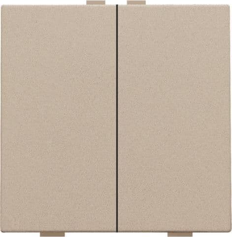 Bouton - poussoir double pour Niko Home control Champagne vue 1
