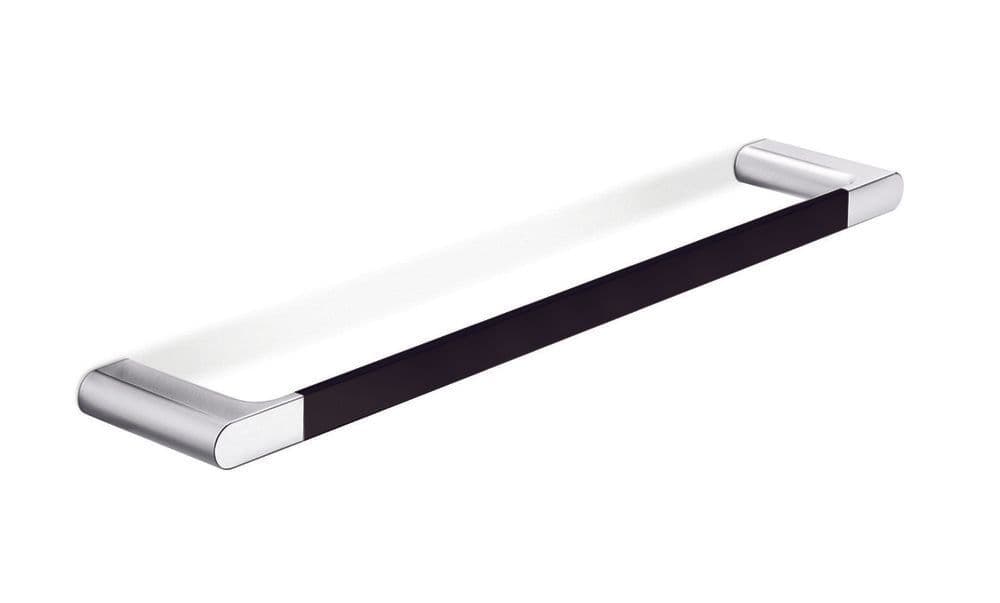 Van Marcke Collection Scura porte-serviettes 64cm mural chromé noir soft touch vue 1