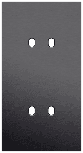 Plaque de recouvrement double, verticale 71 mm d'entraxe, pour des fonctions de commutation double, couleur Niko Toggle alu black brushed vue 1