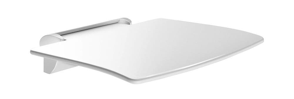 Delabie Be-Line siège douche relevable amovible anti-glisse blanc mat 135kg vue 1