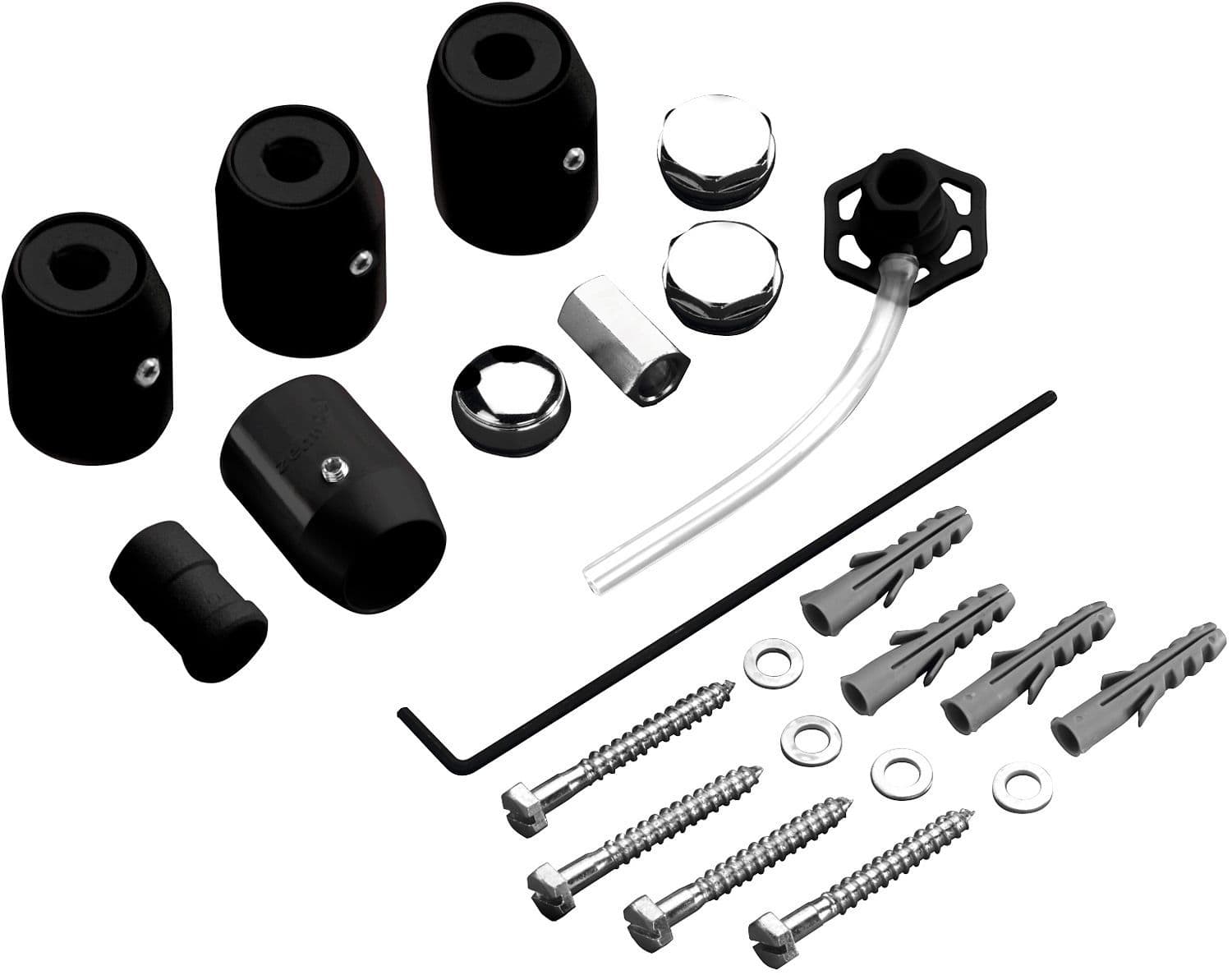 SET DE FIXATION POUR D-RADIATEUR TIMES ELECTRIC NOIR MAT vue 1