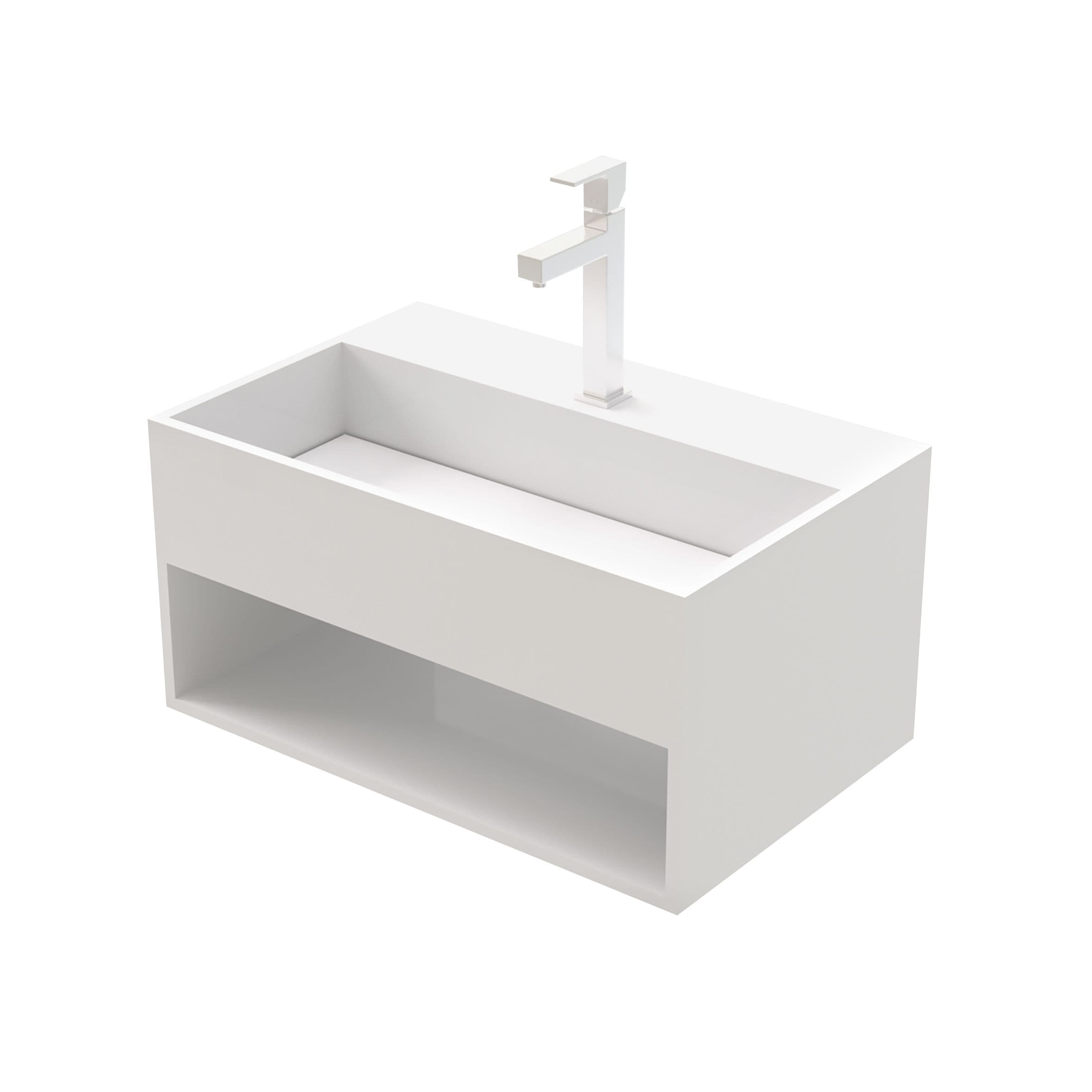 SOLID SURFACE VASQUE CANIVEAU (50X32,4X25CM) - BLANC MAT vue 1