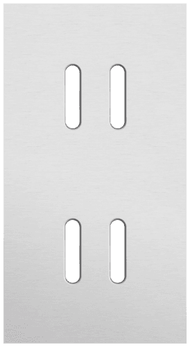 Plaque de recouvrement double, verticale 71 mm d'entraxe, pour des fonctions de commutation double, couleur Niko Rocker alu grey brushed vue 1