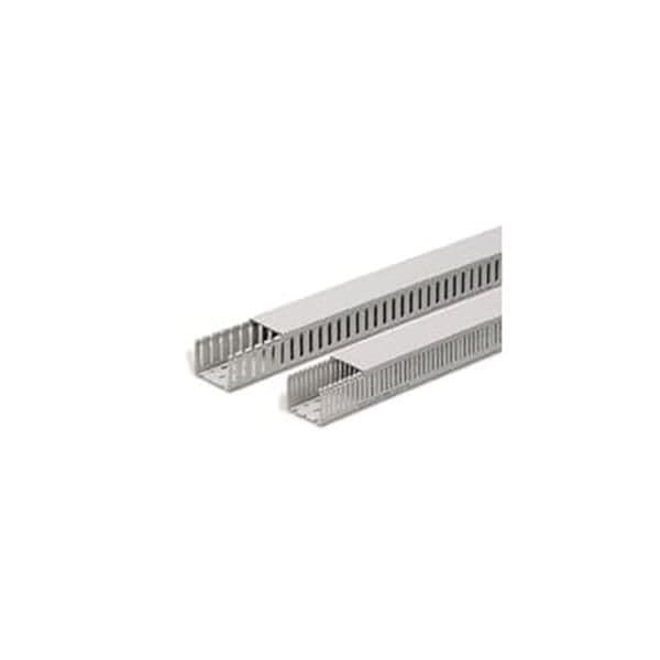 Goulotte de câblage, 4 / 6mm, largeur: 25mm, hauteur: 60mm, sans halogène, Ral 7035 vue 1