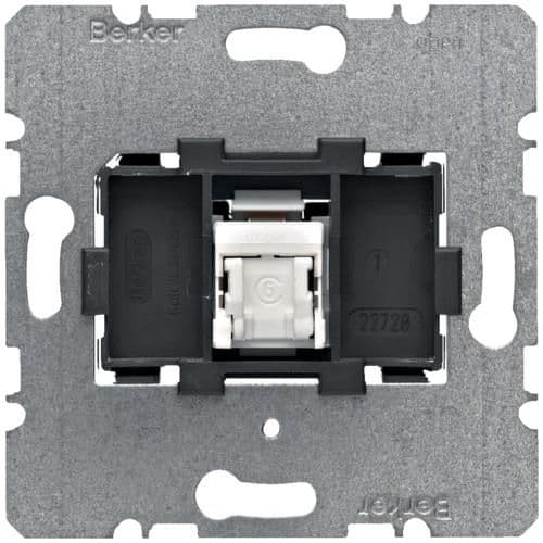 Prise informatique Berker, simple, 8 pôles cat6, UTP vue 1
