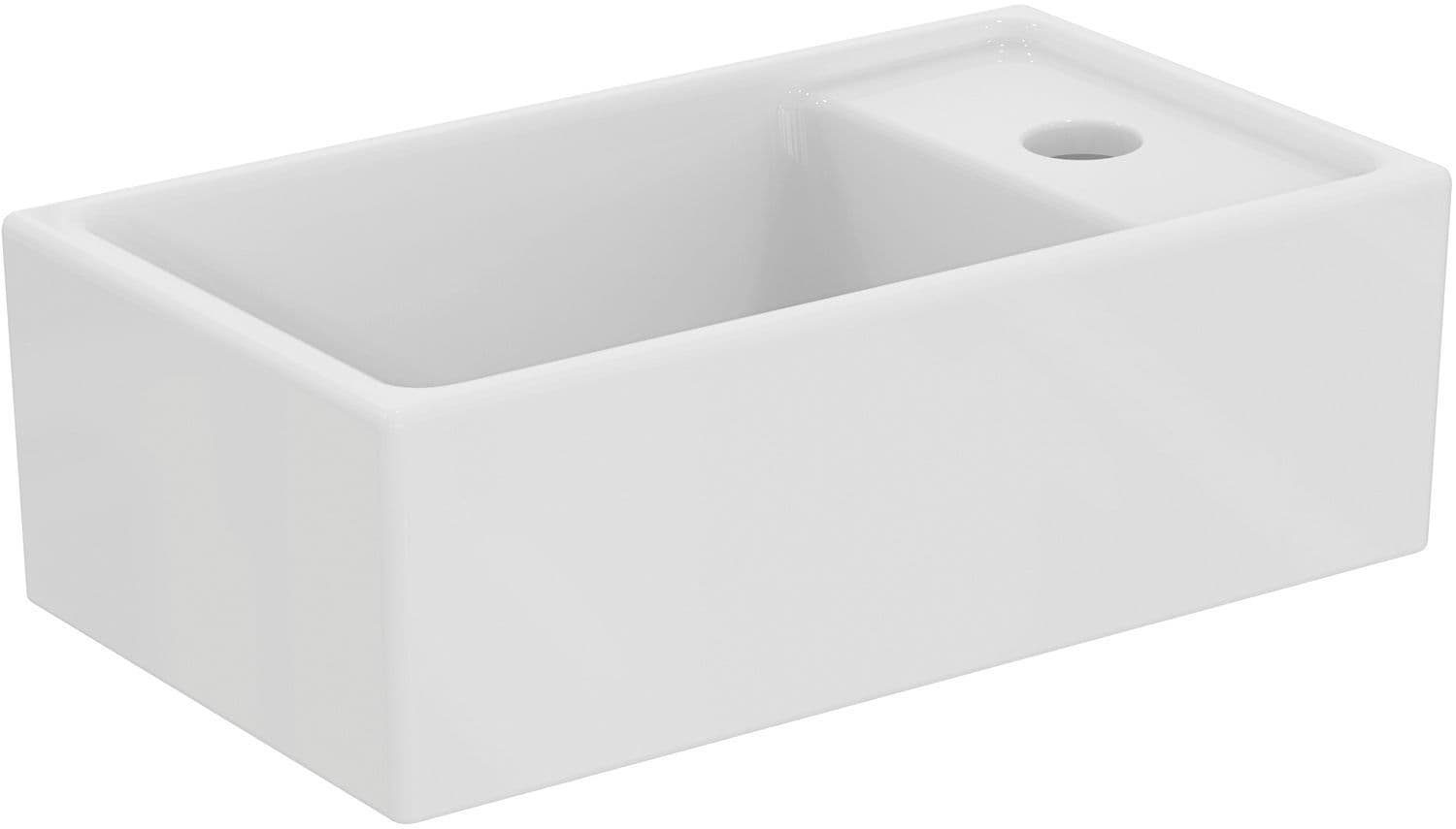 LAVE-MAINS BETWEEN IS 370-210MM +TROU ROBINET DROITE BLANC vue 1