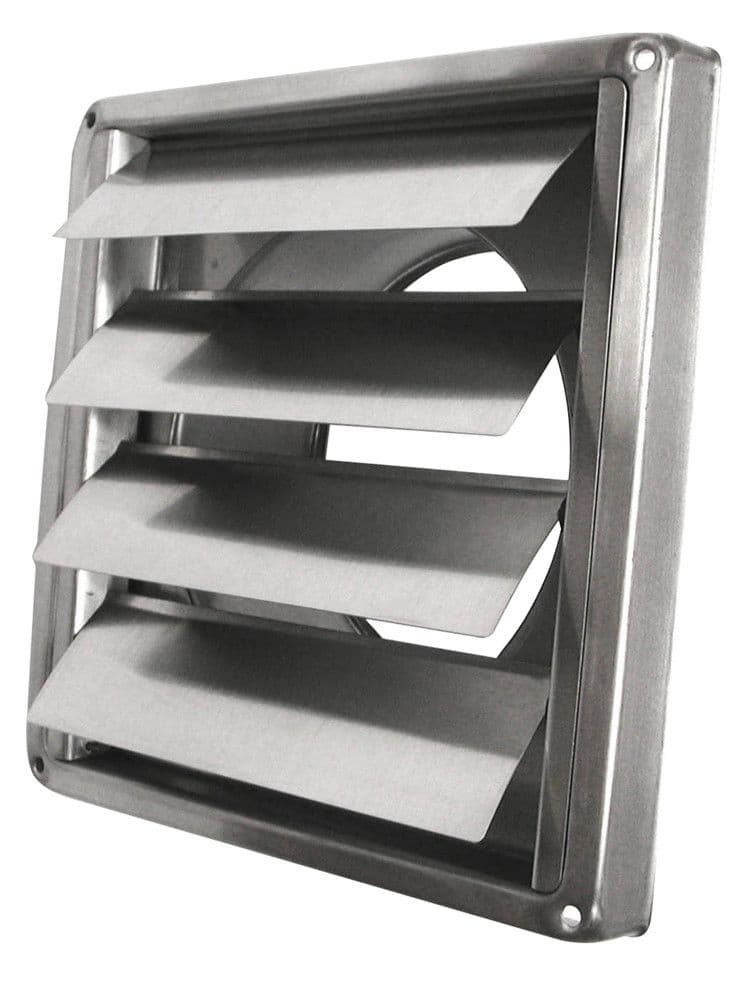 GRILLE A/LAMELLES INOX D125 vue 1