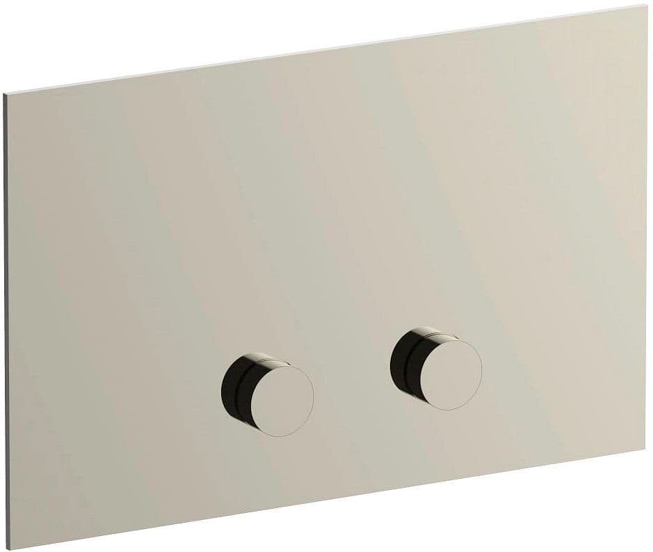 PLAQUE DE COMMANDE 2-TOUCHES POUR GEBERIT SIGMA8 SIGMA12 ICONA CLASSIC FANTINI POLISHED NICKEL PVD vue 1