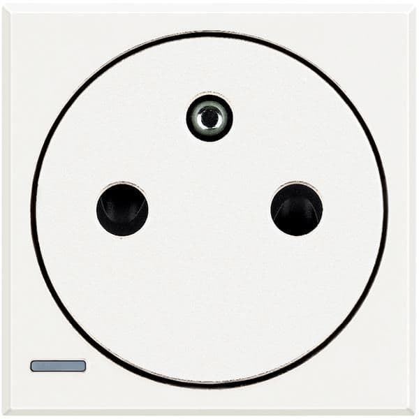 Axolute prise affleurant 2 pôles + T 16A 250V - Blanc vue 1
