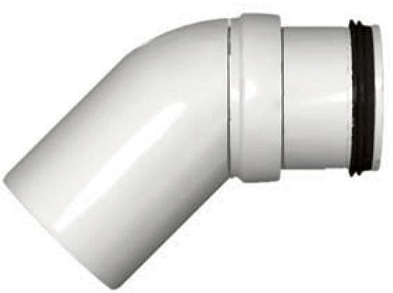 COUDE PP 45° MF  40MM BLANC vue 1