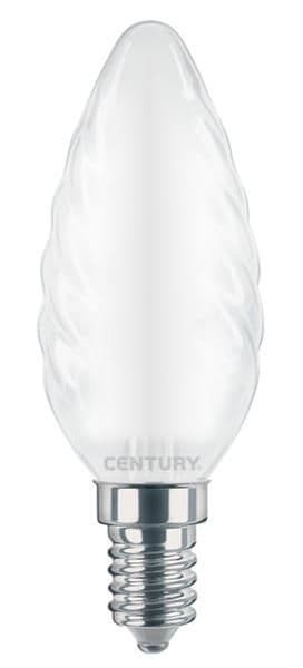 Lampe filament Led mat flamme torsadée - 4W - E14 - 3000K - 470lm - IP20 vue 1
