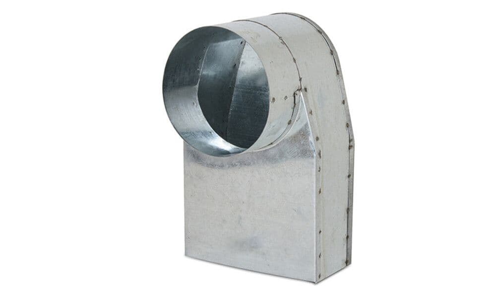 Ventilair TRB1x220-180 piquage vertical 220x80 mm vers rond D160 mm galvanisé vue 1