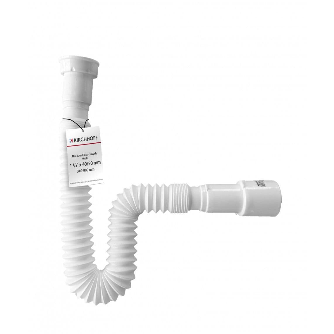 98836948 KS Tube de raccordement Flex, blanc, 1 1/2" F x 40/50 mm, 340-900 mm vue 1