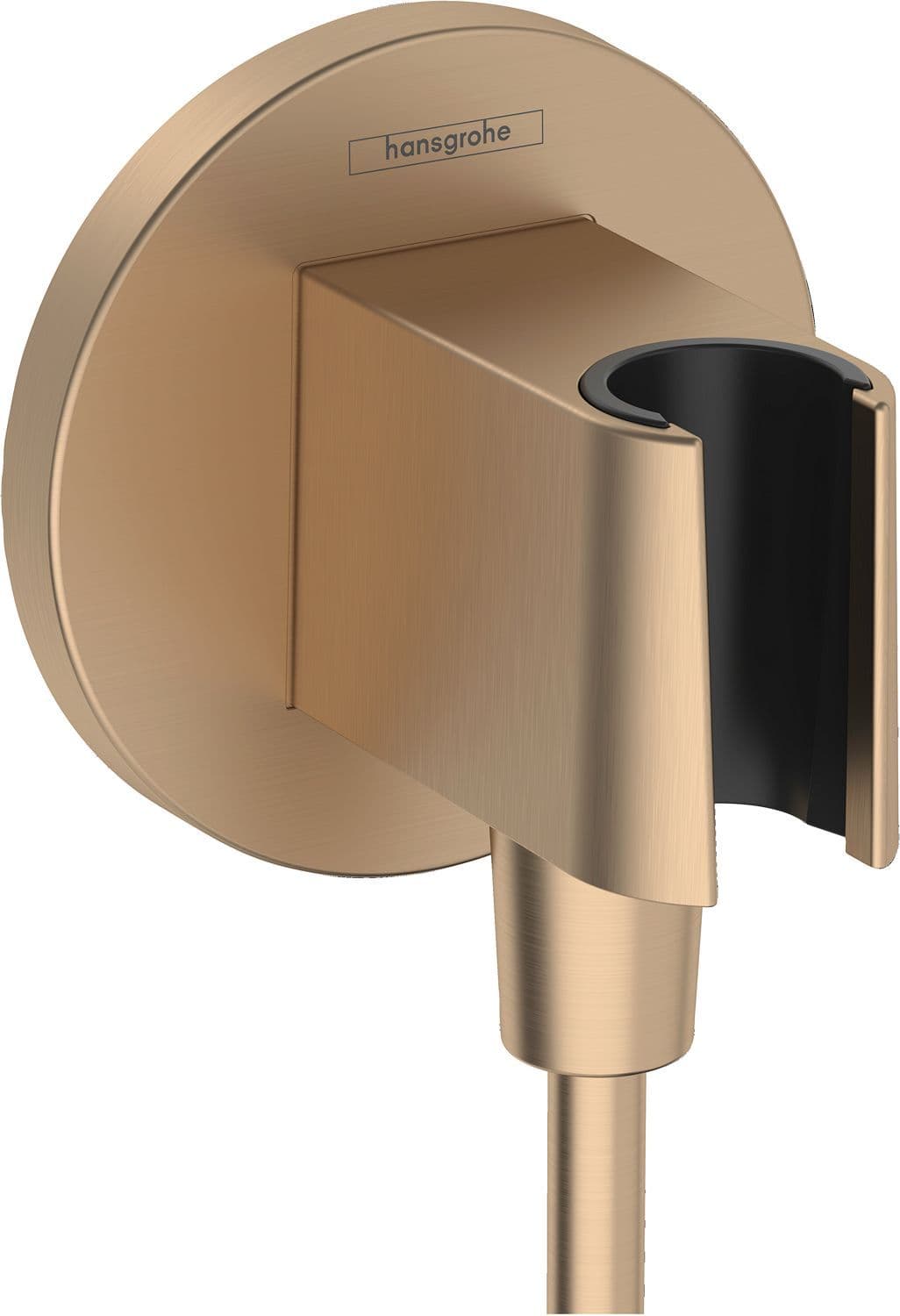 COUDE DE RACCORD+SUPPORT FIXFIT PORTER HANSGROHE BRUSHED BRONZE vue 1