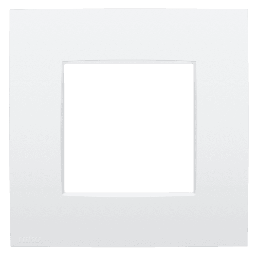 Plaque de recouvrement simple, couleur Niko Intense lunar white coated vue 1