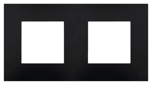 Plaque de recouvrement double avec un entraxe de 71 mm, couleur Niko Pure Bakelite® piano black vue 1