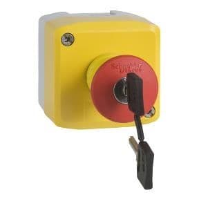 Boîte à boutons XAL-K - fonction arrêt d'urgence - 1 O + 1 F vue 1