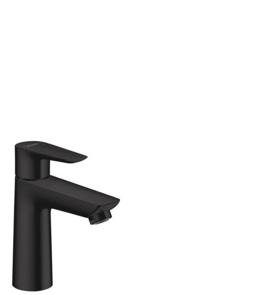Hansgrohe Talis E mélangeur de lavabo levier unique avec vidage noir vue 1