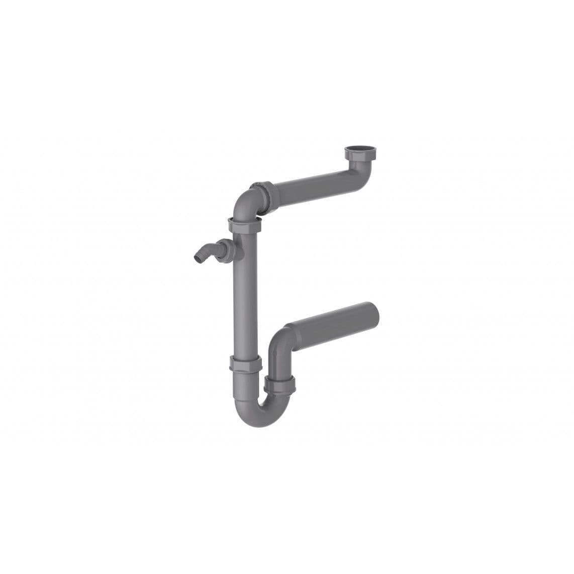 98833649 ECO-SAVE KS siphon tubulaire gain de place pour évier, Gris, 1 1/2" F x 50 mm, avec 3/4" Raccordement de l'appareil vue 1