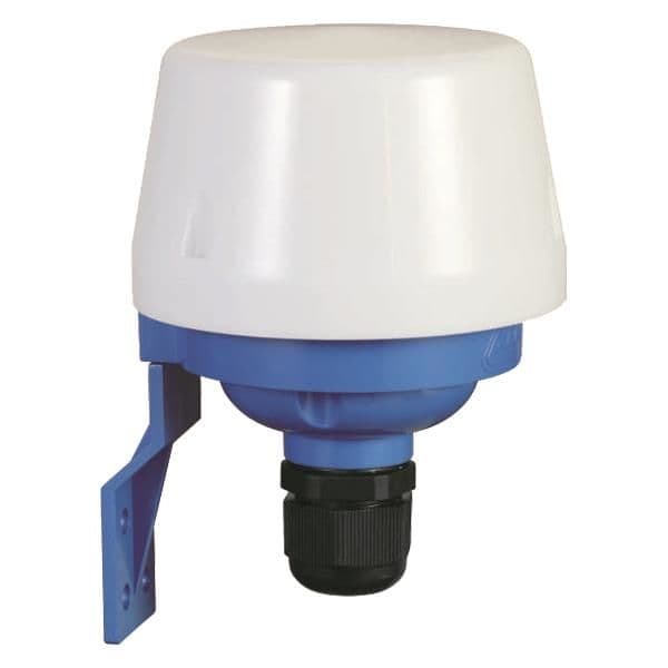 Détecteur crépusculaire Blanc apparent rond IP44 maximum 1000W Led vue 1