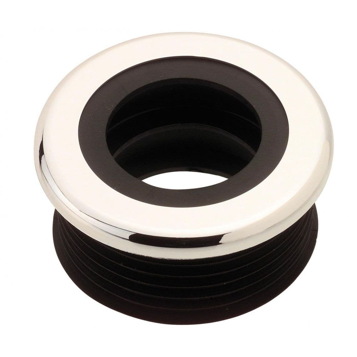 988251449 raccord chasse Euro-WC, chromé/blanc, 38-45 x 55 mm, avec rosace vue 1