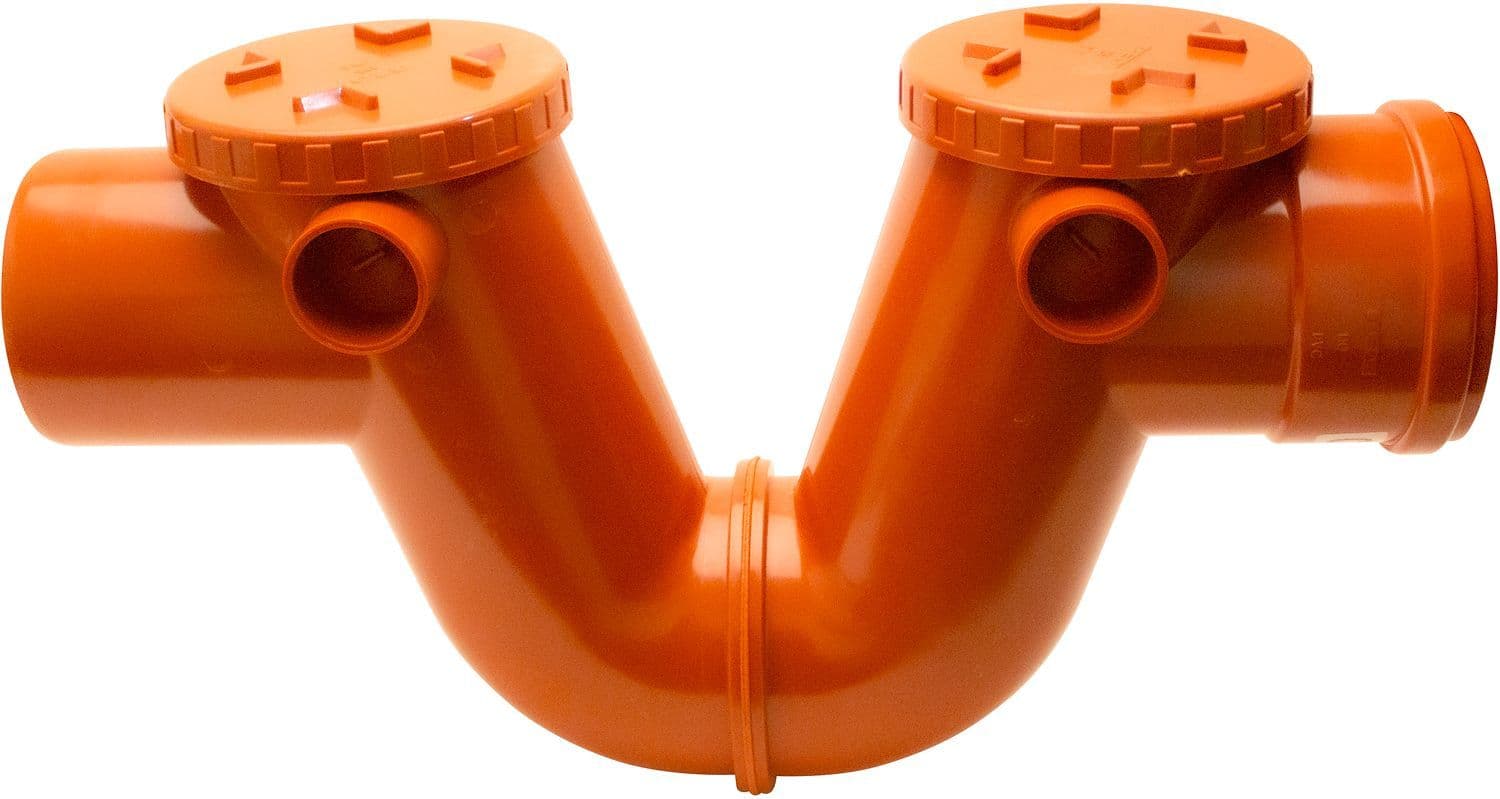 SIPHON PVC EGOUT 110MM ROUGE/BRUN vue 1