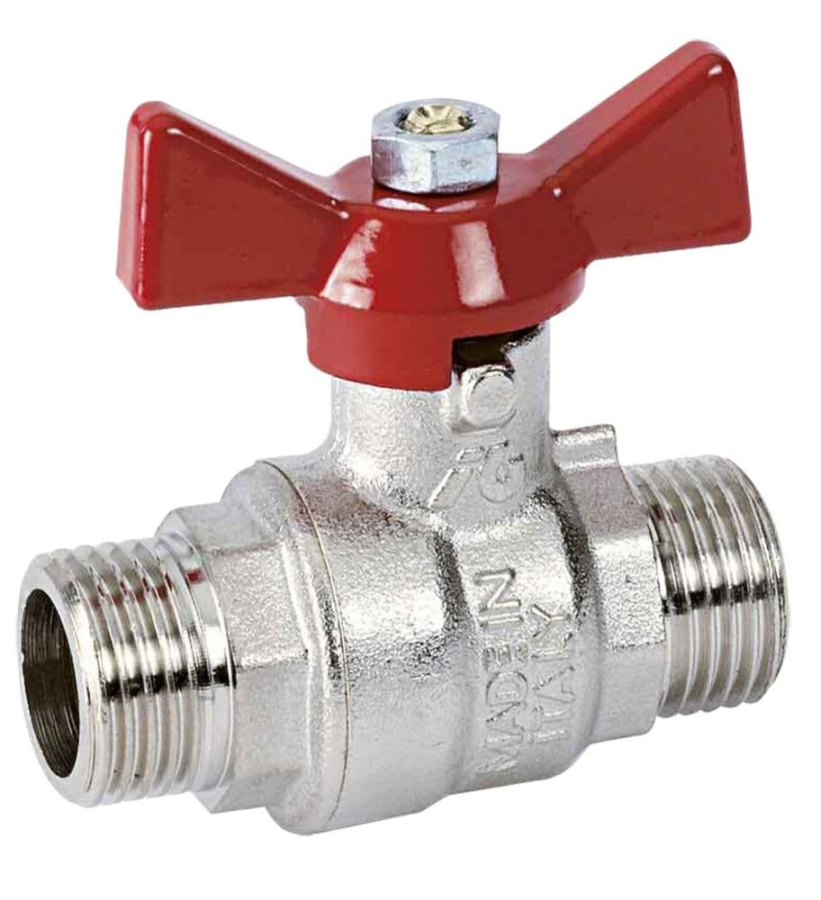 robinet à bille passage intégral manette papillon 3/8"MM vue 1