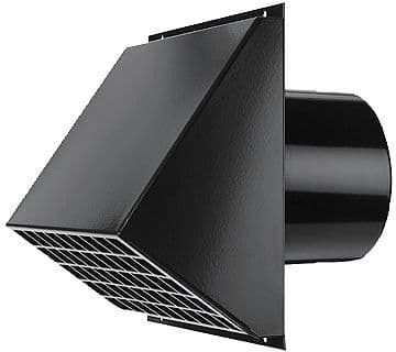 PASSAGE MURAL POUR SYSTEME DE VENTILATION D 180MM NOIR vue 1