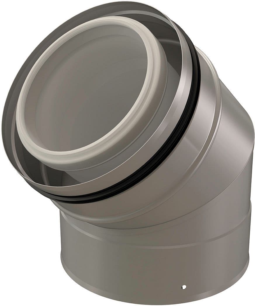 PP/GALVA COUDE 45° CONCENTRIQUE UBBINK DN125/200 vue 1