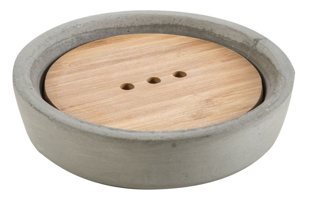 Van Marcke Collection Natural Boro porte-savon 115x25mm ciment/bois vue 1