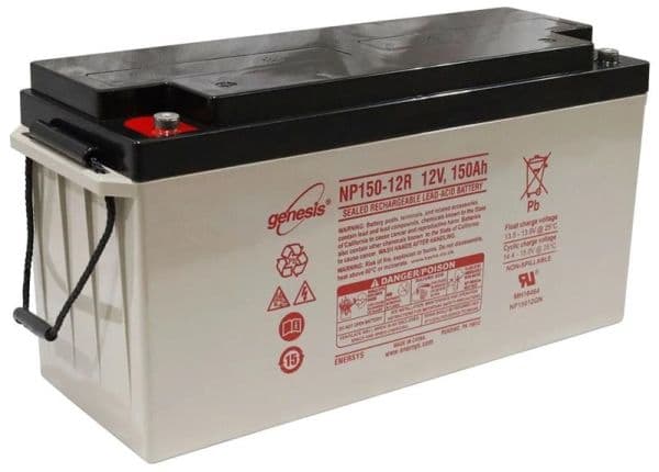Batterie rechargeable Gel 12Vdc 150Ah 483 x 170 x 242mm 47.13kg vue 1