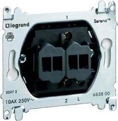 Serena interrupteur deux directions - 10A - 250V - Crème - appareil complet - supports à griffes vue 1