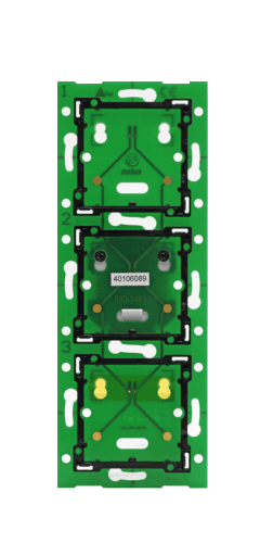 Triple vertical platine murale pour Niko Home Control à utiliser avec une unité de raccordement, 60 x 71 mm vue 1