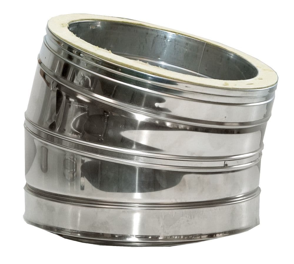 Dinak DW 044 coude 15° D80 inox 316L/304 0,4mm 3cm isolation avec joint vue 1