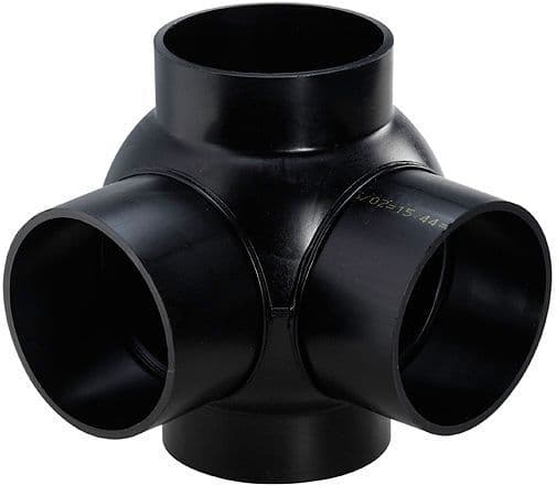EMBRANCHEMENT BOULE PE 2 EMBRANCHEMENTS 90° GEBERIT 90- 90MM vue 1