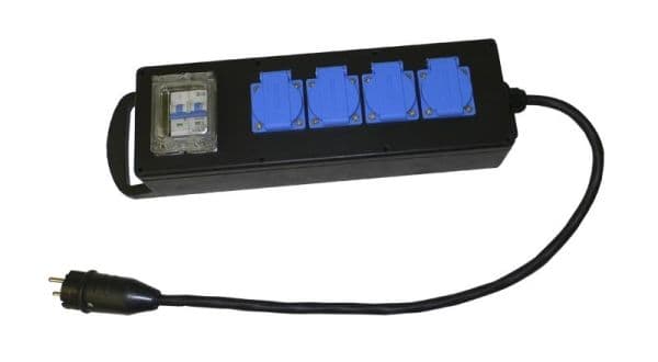 Bloc en caoutchouc 16A 2 x 230V vue 1