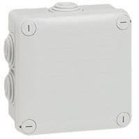 Boîte carrée Plexo IP55 étanche - Gris - 7 embouts vue 1