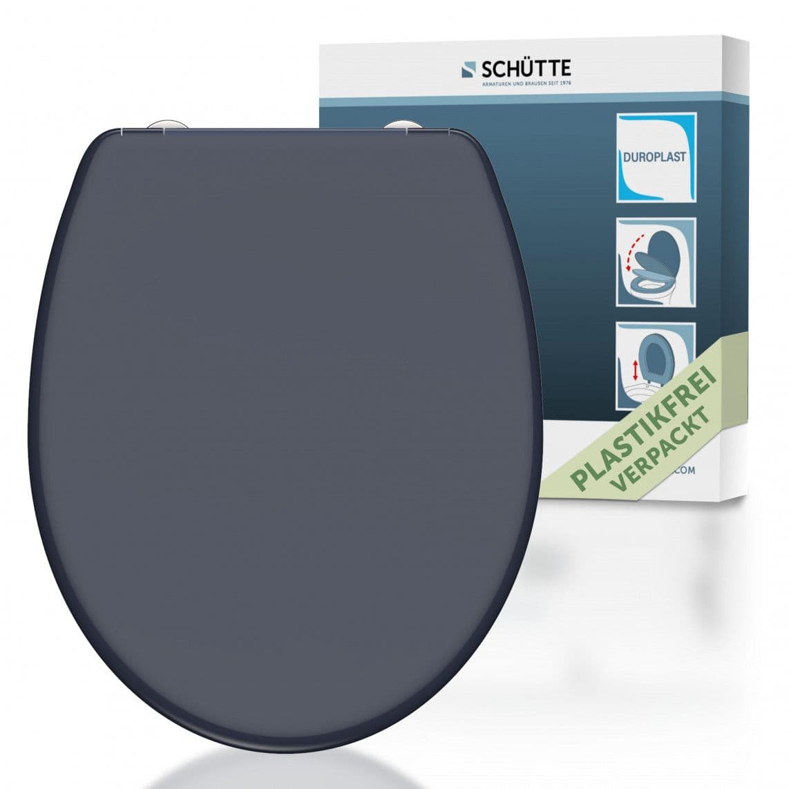 82304 abattant WC en Duroplast ANTHRAZIT, avec frein de chute et déclipsable vue 1