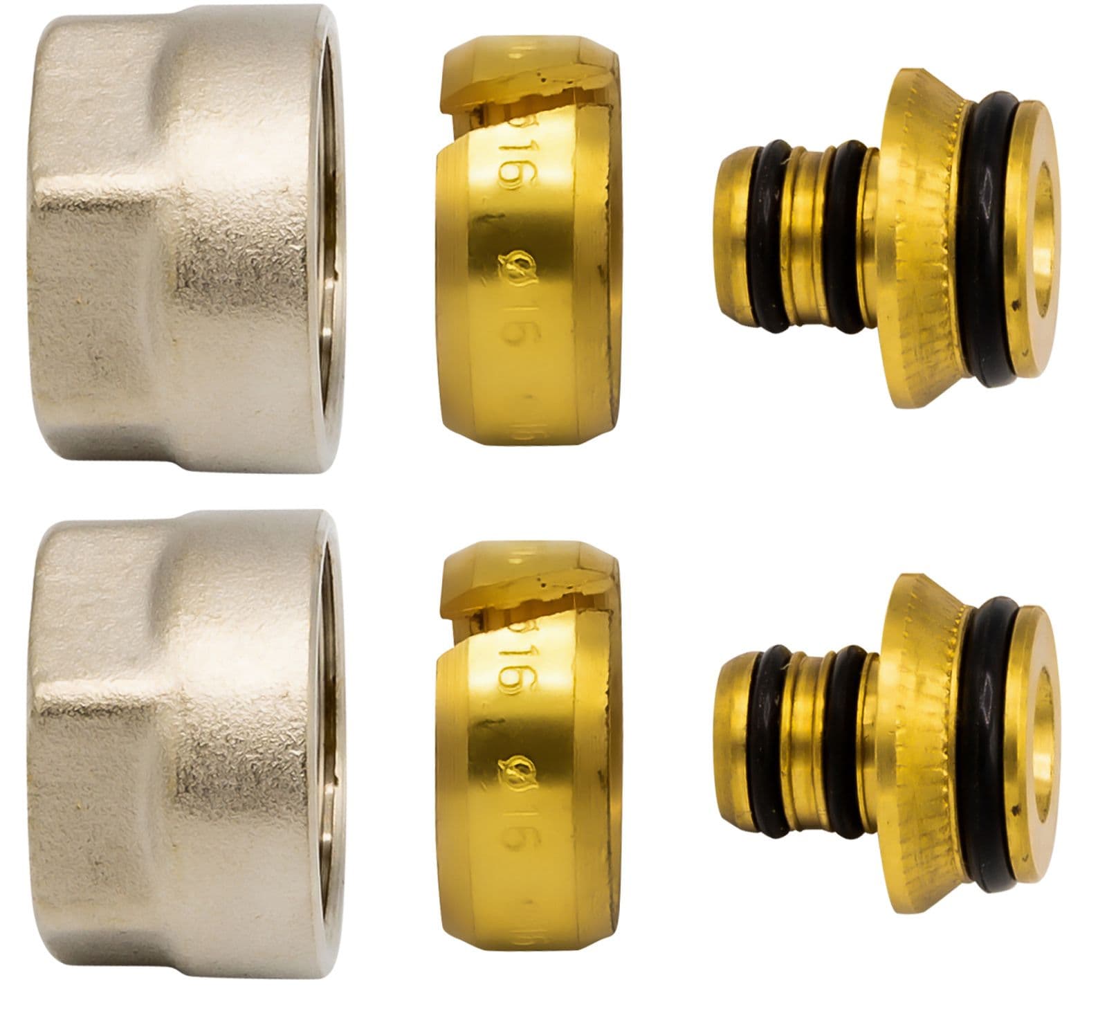 RACCORD À COMPRESSION EKX16X2 - NICKEL-2PCS vue 1
