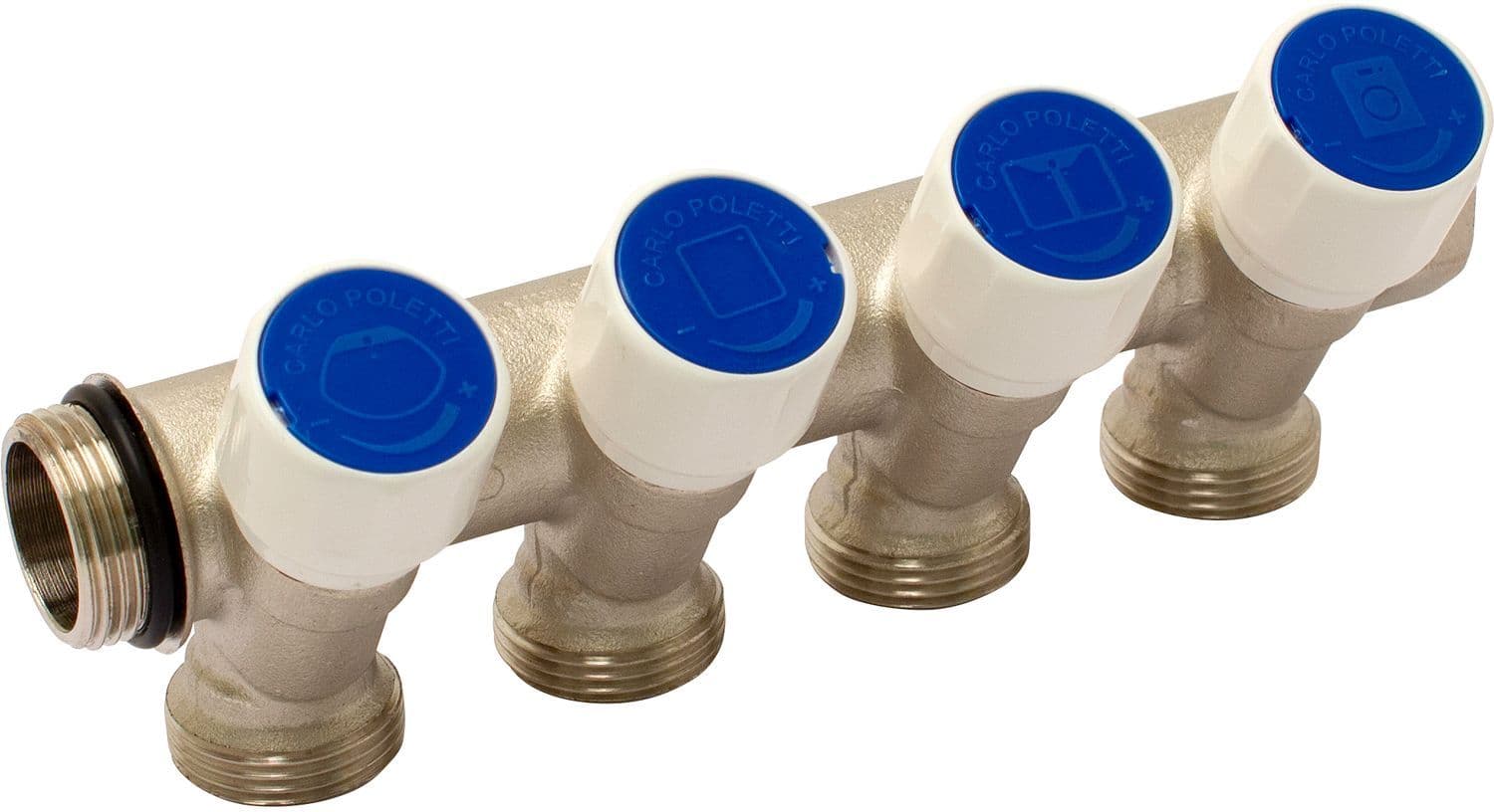 UNI.COLLECTOR 3/4" - 4XEC3/4 AVEC ROBINETS D'ARRET vue 1