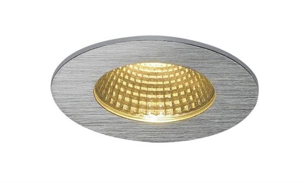 Patta - f plafonnier encastré, rond, Alu brossé, 9W 38°, 3000K, driver inclus vue 1