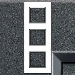 LivingLight - plaque rectangulaire 3 x 2 modules 71mm Anthracite vue 1