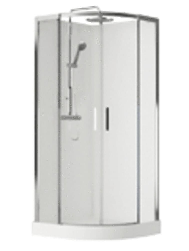 Van Marcke Vidrio cabine de douche quart de ronde 900x900mm avec 2 portes vue 1