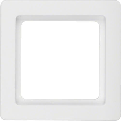 Plaque de recouvrement 1 poste Berker Q.1 Blanc polaire, Velours vue 1