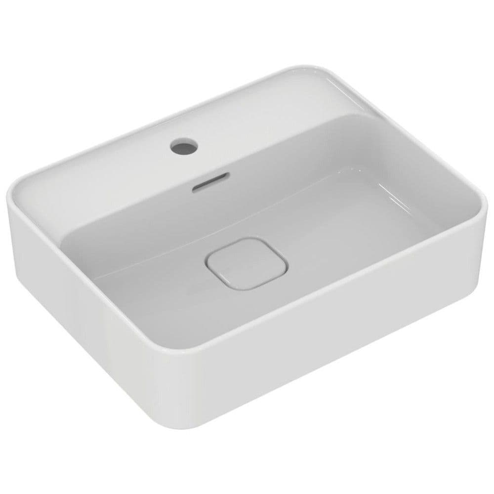 Strada II lavabo à poser 50 x 40 cm avec trop-plein avec percement vue 1