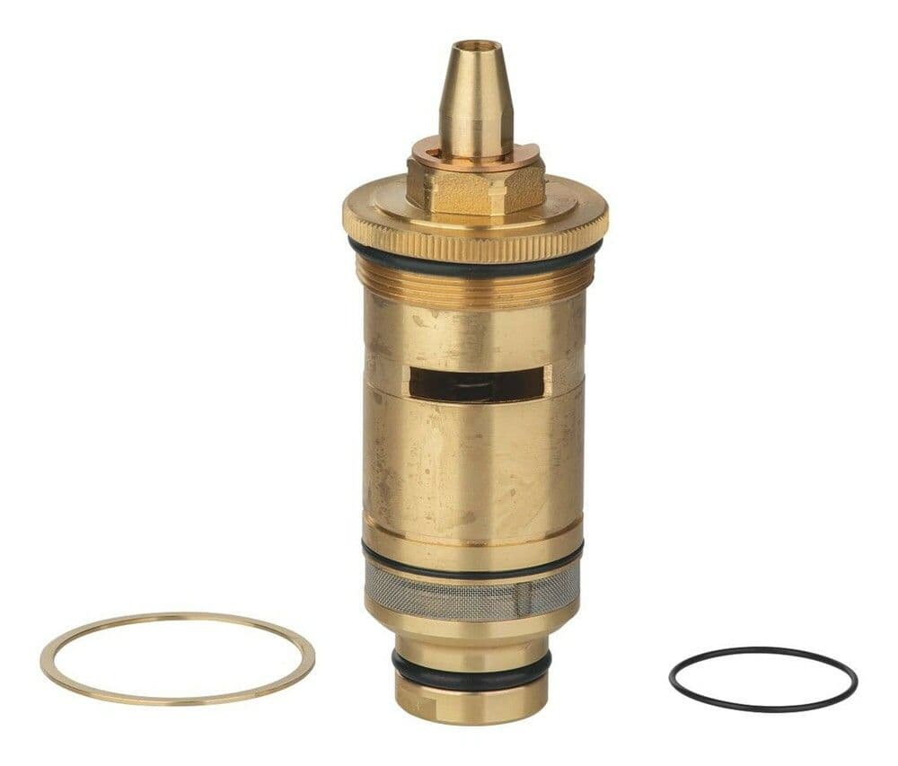 Grohe tête 3/4" tige courte manettes 1/2" robinets d'arrêt encastrés 3/4" vue 1