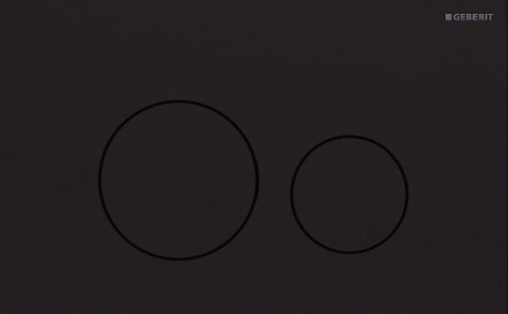 Geberit Sigma40 plaque de commande pour rinçage à 2 volumes ronde noir mat vue 1