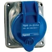 Socle tableau Hypra métal IP44 - BT - 200 - 250V - 32A - 2 pôles + T vue 1